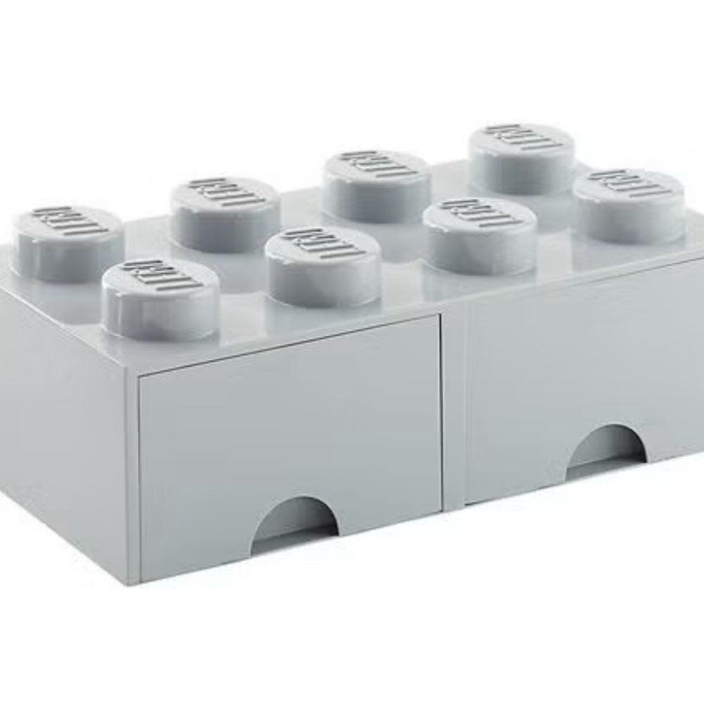 LEGO Gray Storage Brick with Drawers 8 studs
New